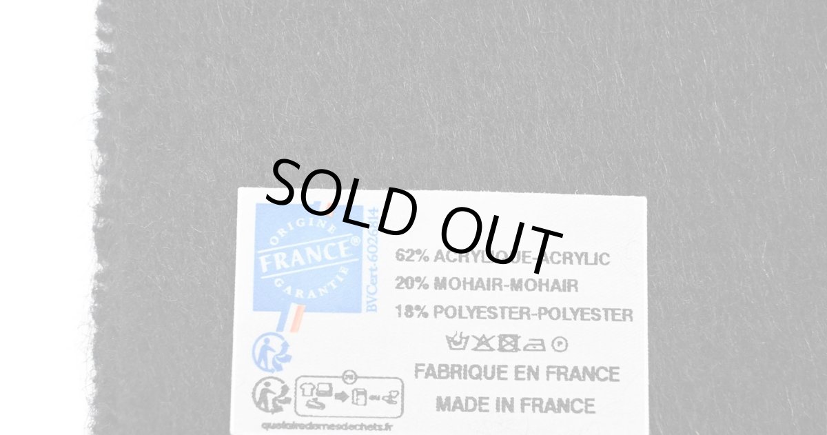 画像2: Pierre Quioc Mohair Scarf Noir(Black) made in France (2)