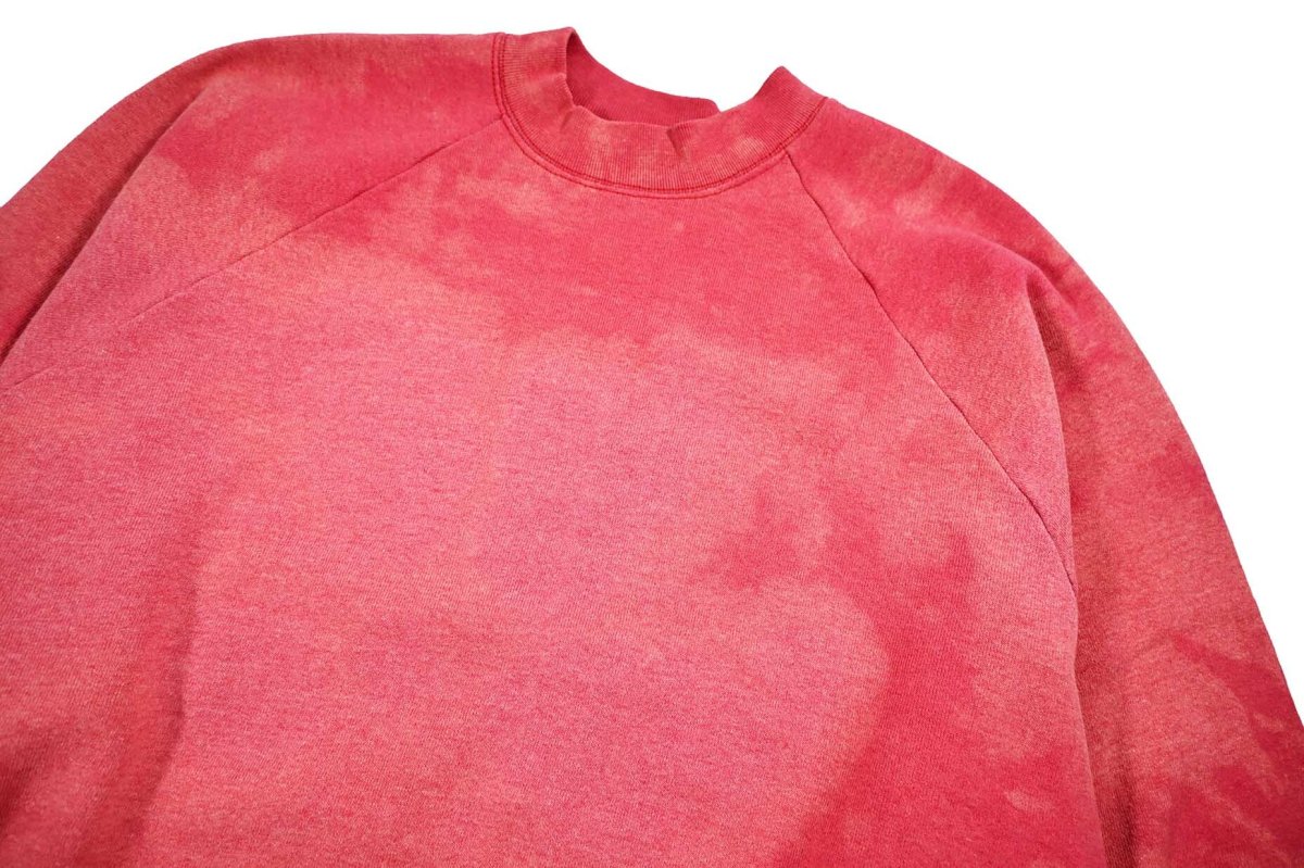 画像2: Used Fruit of the Loom Raglan Sleeve Blank Sweat Shirt Red made in USA (2)