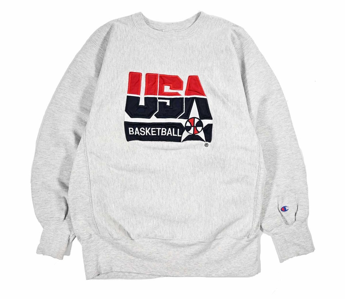 画像1: 90s Used Champion Reverse Weave Sweat Shirt "USA Basketball" made in USA (1)