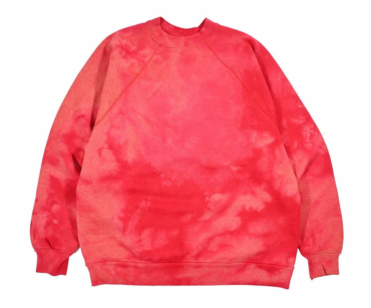画像1: Used Discus Raglan Sleeve Blank Sweat Shirt Red made in USA (1)