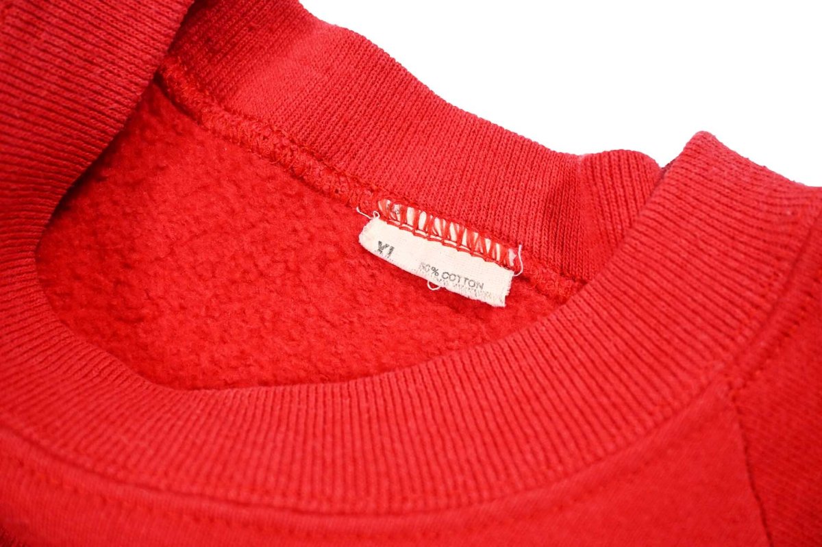 画像4: Used Raglan Sleeve Blank Sweat Shirt Red (4)