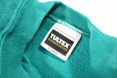 画像4: Used Tultex Raglan Sleeve Blank Sweat Shirt Teal made in USA (4)