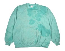 画像1: Used Jerzees Raglan Sleeve Blank Sweat Shirt Teal made in USA (1)