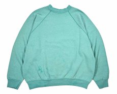 画像1: Used Tultex Raglan Sleeve Blank Sweat Shirt Teal made in USA (1)