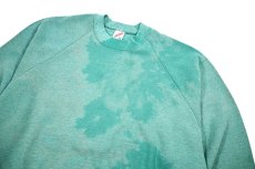 画像2: Used Jerzees Raglan Sleeve Blank Sweat Shirt Teal made in USA (2)