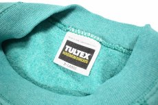 画像4: Used Tultex Raglan Sleeve Blank Sweat Shirt Teal made in USA (4)