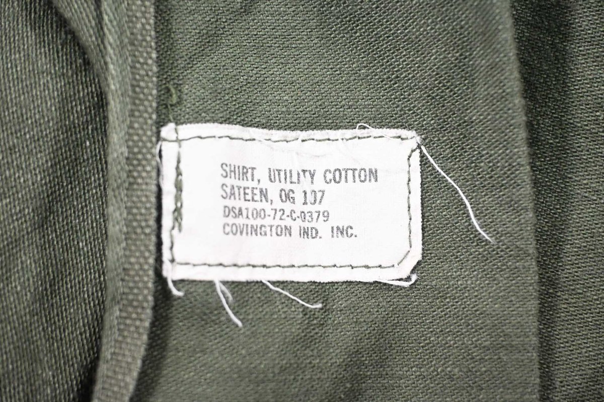 画像5: Used Us Military Cotton Sateen OG 107 Utility Shirt (5)