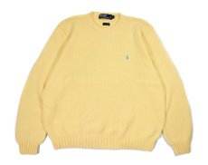 画像1: Used Polo Ralph Lauren Cotton Knit Yellow ラルフローレン (1)