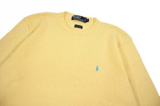 画像2: Used Polo Ralph Lauren Cotton Knit Yellow ラルフローレン (2)