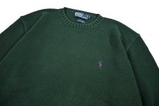画像2: Used Polo Ralph Lauren Cotton Knit Green ラルフローレン (2)
