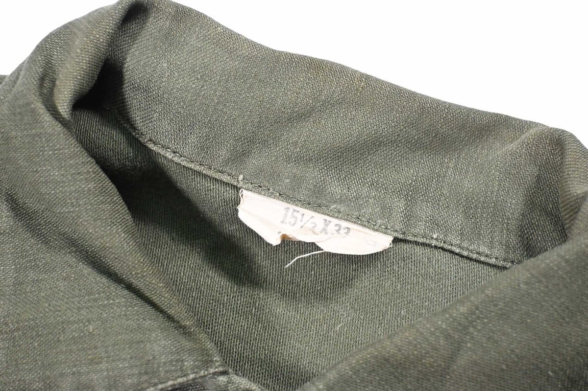 画像4: Used Us Military Cotton Sateen OG 107 Utility Shirt (4)