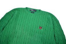 画像2: Used Polo Ralph Lauren Cotton Knit Green ラルフローレン (2)