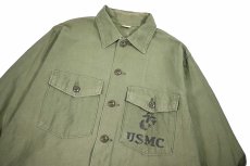 画像2: Used Us Military Cotton Sateen OG 107 Utility Shirt (2)