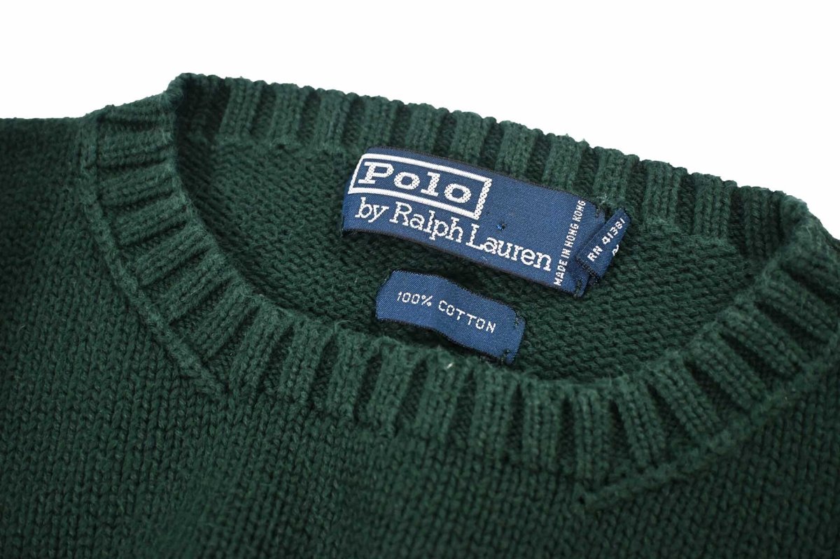 画像4: Used Polo Ralph Lauren Cotton Knit Green ラルフローレン (4)