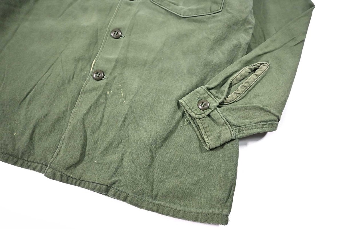 画像3: Used Us Military Cotton Sateen OG 107 Utility Shirt (3)