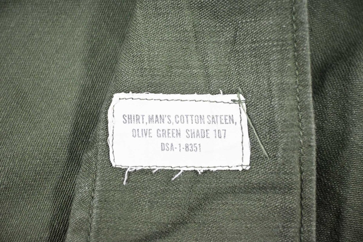 画像5: Used Us Military Cotton Sateen OG 107 Utility Shirt (5)