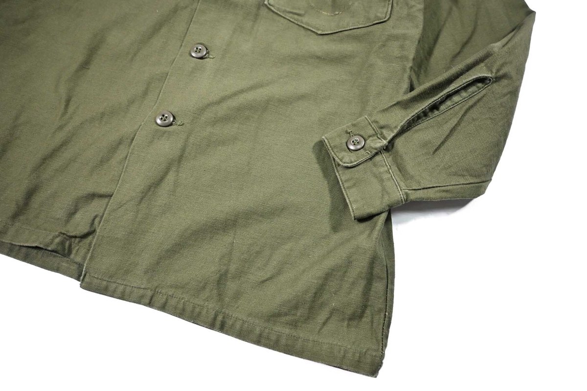 画像3: Used Us Military Cotton Sateen OG 107 Utility Shirt (3)