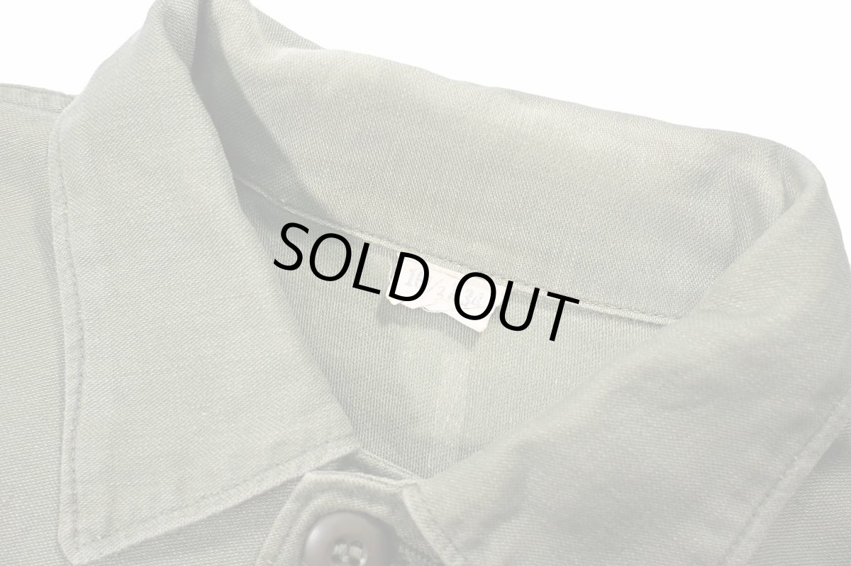 画像4: Used Us Military Cotton Sateen OG 107 Utility Shirt (4)