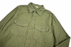 画像2: Used Us Military Cotton Sateen OG 107 Utility Shirt (2)