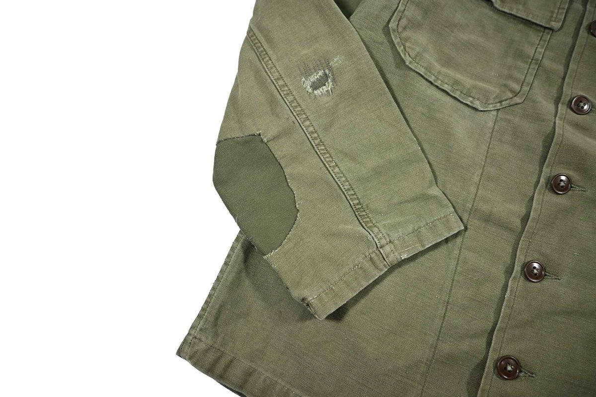 画像4: Used Us Military Cotton Sateen OG 107 Utility Shirt (4)
