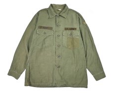 画像1: Used Us Military Cotton Sateen OG 107 Utility Shirt (1)