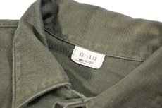 画像4: Used Us Military Cotton Sateen OG 107 Utility Shirt (4)