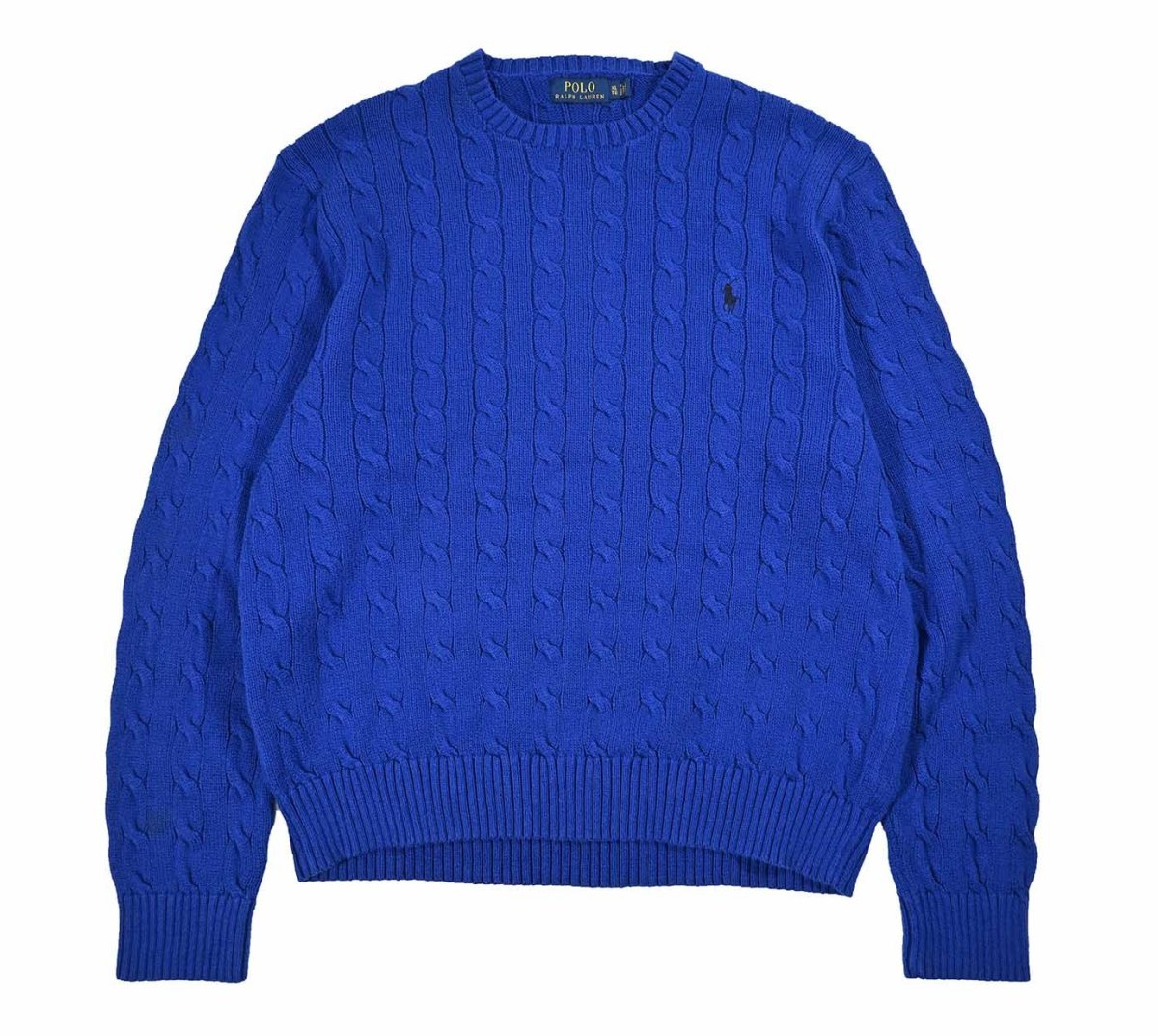 画像1: Used Polo Ralph Lauren Cotton Knit Blue ラルフローレン (1)