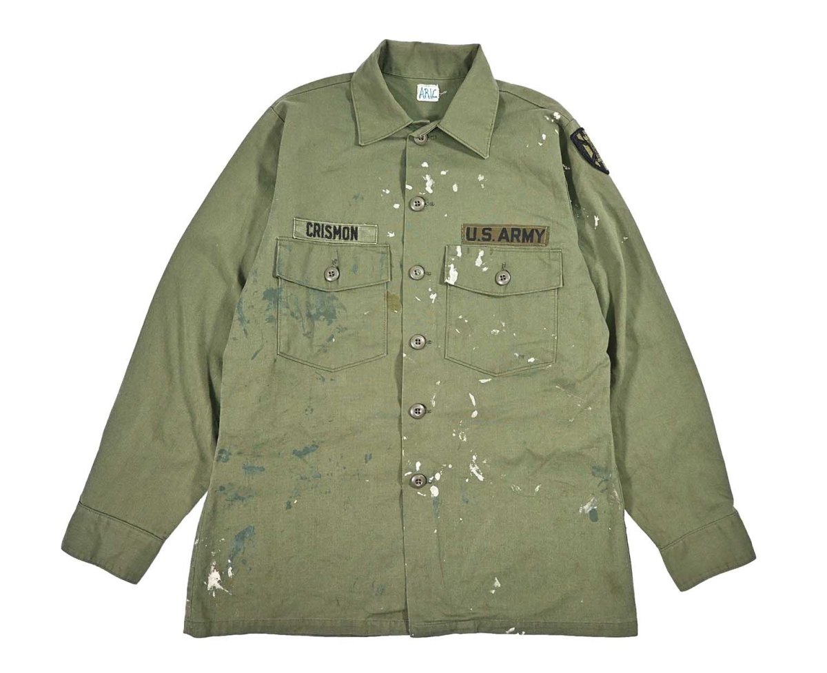 画像1: Used Us Military Cotton/Polyester OG 107 Utility Shirt (1)