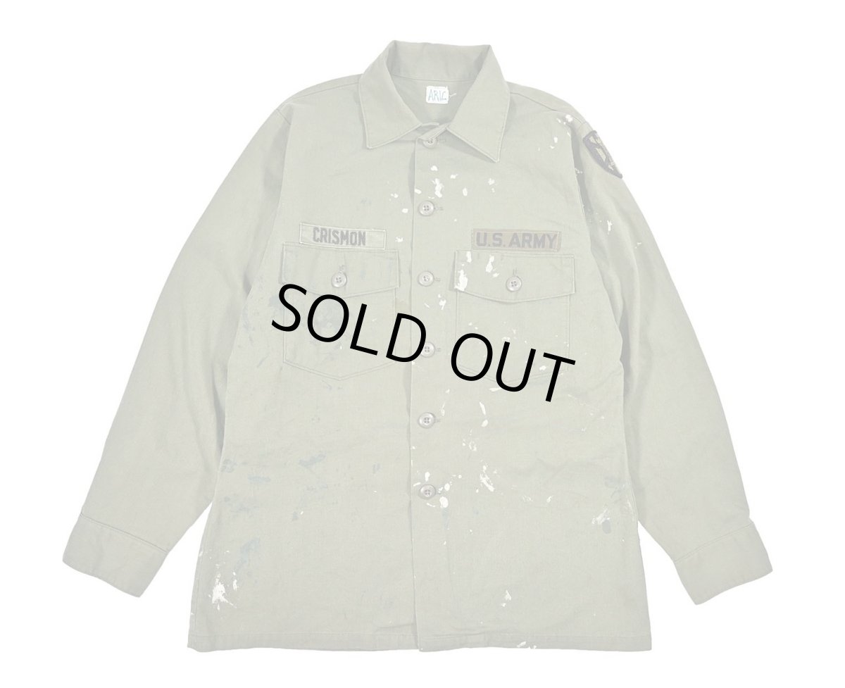 画像1: Used Us Military Cotton/Polyester OG 107 Utility Shirt (1)
