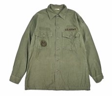 画像1: Used Us Military Cotton Sateen OG 107 Utility Shirt (1)