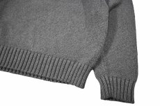 画像3: Used Polo Ralph Lauren Quarter Zip Cotton Knit Grey ラルフローレン (3)