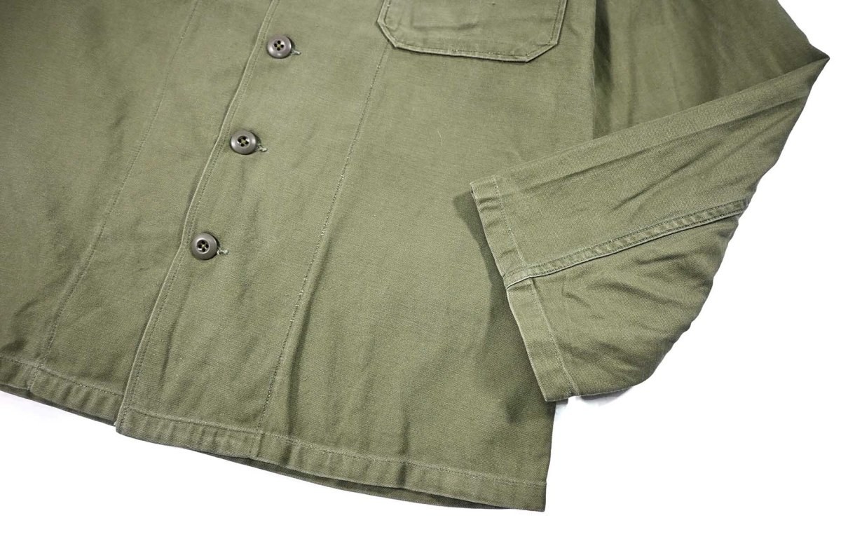 画像3: Used Us Military Cotton Sateen OG 107 Utility Shirt (3)