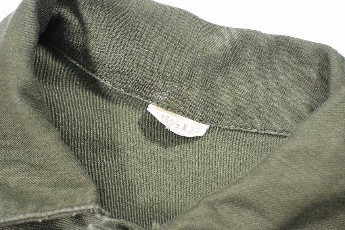 画像4: Used Us Military Cotton Sateen OG 107 Utility Shirt (4)