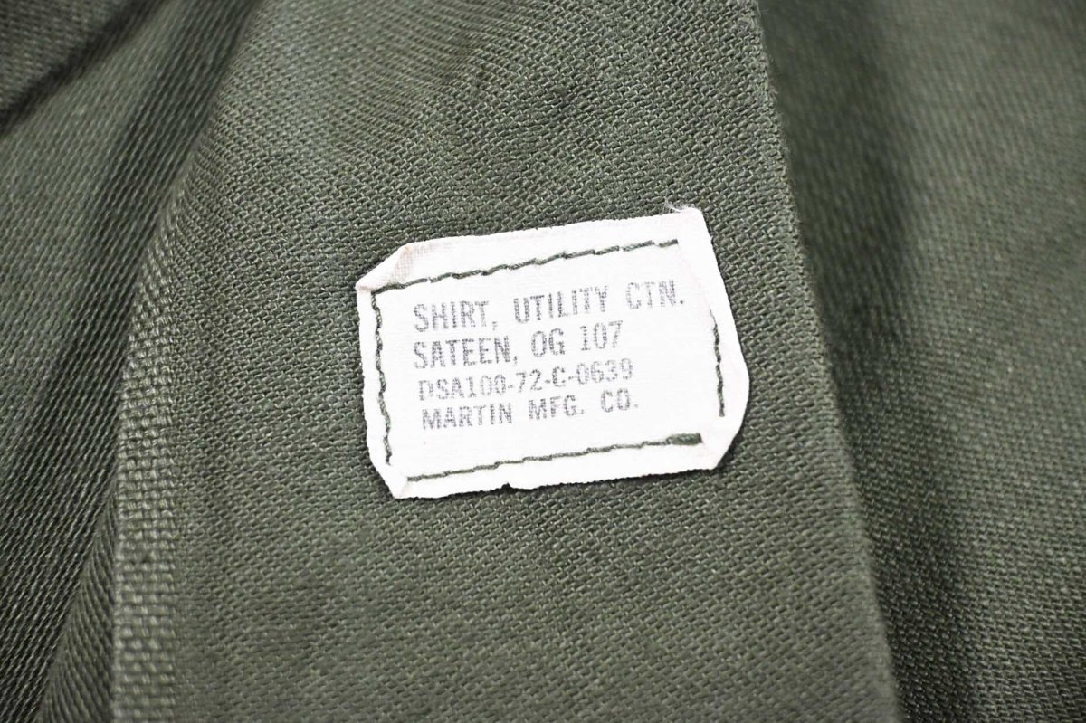 画像5: Used Us Military Cotton Sateen OG 107 Utility Shirt (5)