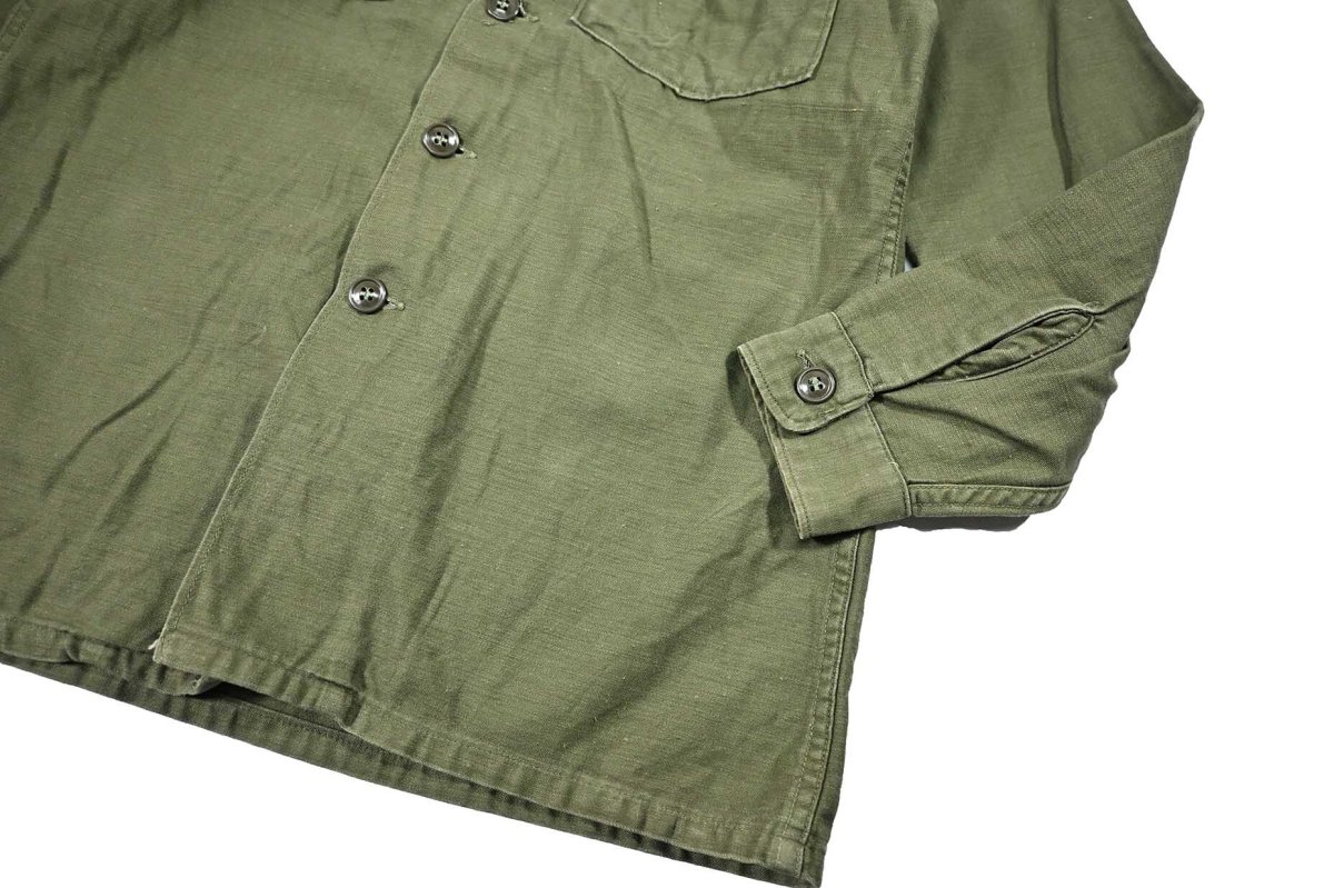 画像3: Used Us Military Cotton Sateen OG 107 Utility Shirt (3)