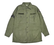 画像1: Used Us Military Cotton Sateen OG 107 Utility Shirt (1)