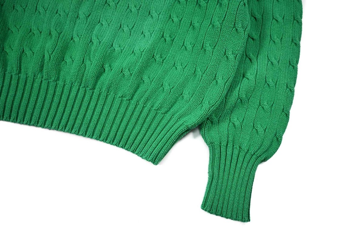 画像3: Used Polo Ralph Lauren Cotton Knit Green ラルフローレン (3)