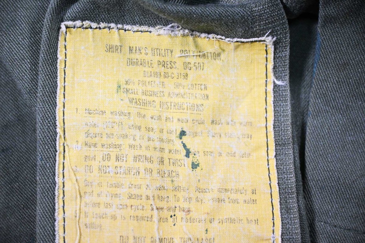 画像5: Used Us Military Cotton/Polyester OG 107 Utility Shirt (5)
