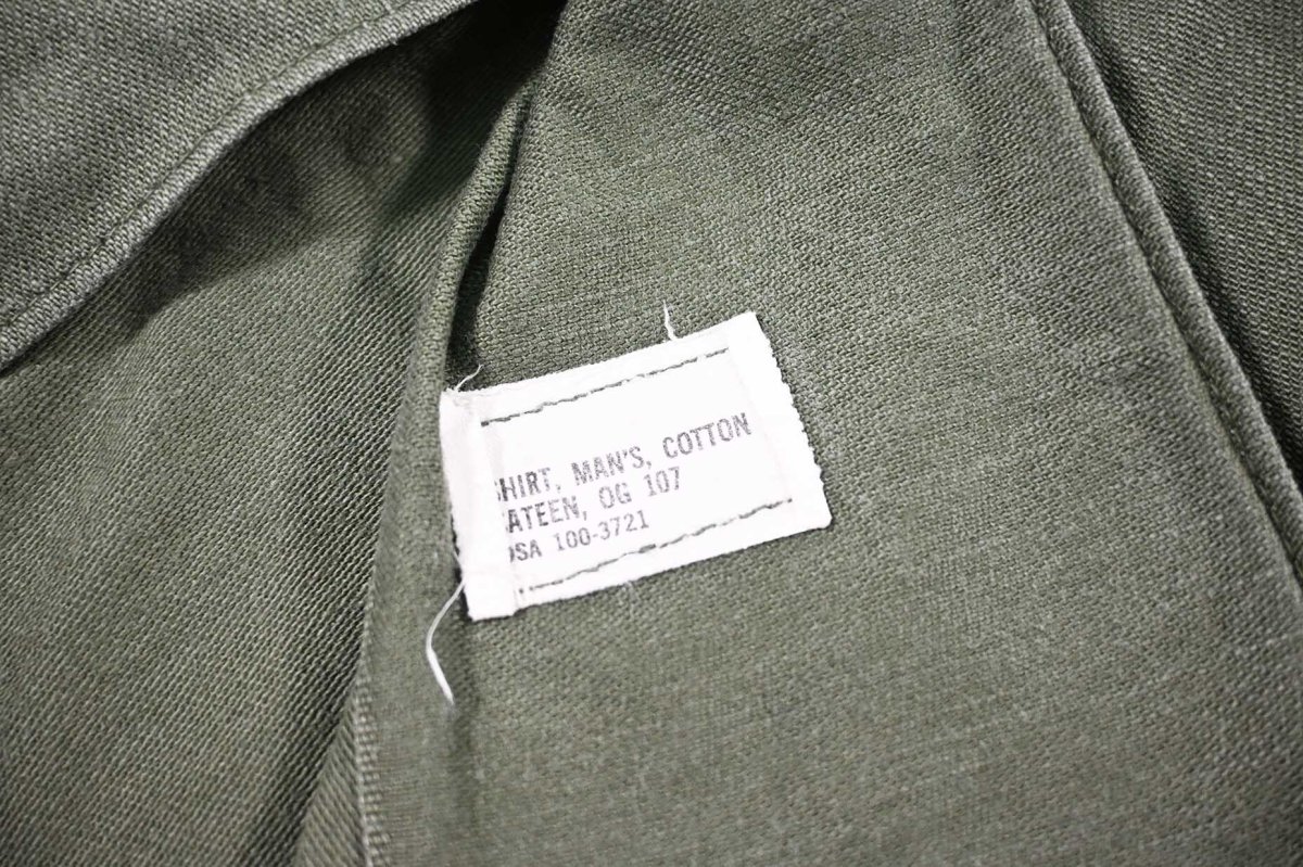 画像5: Used Us Military Cotton Sateen OG 107 Utility Shirt (5)
