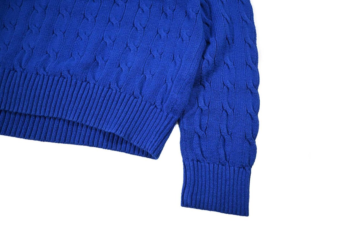 画像3: Used Polo Ralph Lauren Cotton Knit Blue ラルフローレン (3)