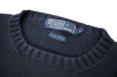 画像4: Used Polo Ralph Lauren Cotton Knit Navy ラルフローレン (4)