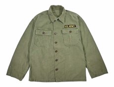 画像1: Used Us Military Cotton Sateen OG 107 Utility Shirt (1)