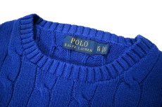 画像4: Used Polo Ralph Lauren Cotton Knit Blue ラルフローレン (4)