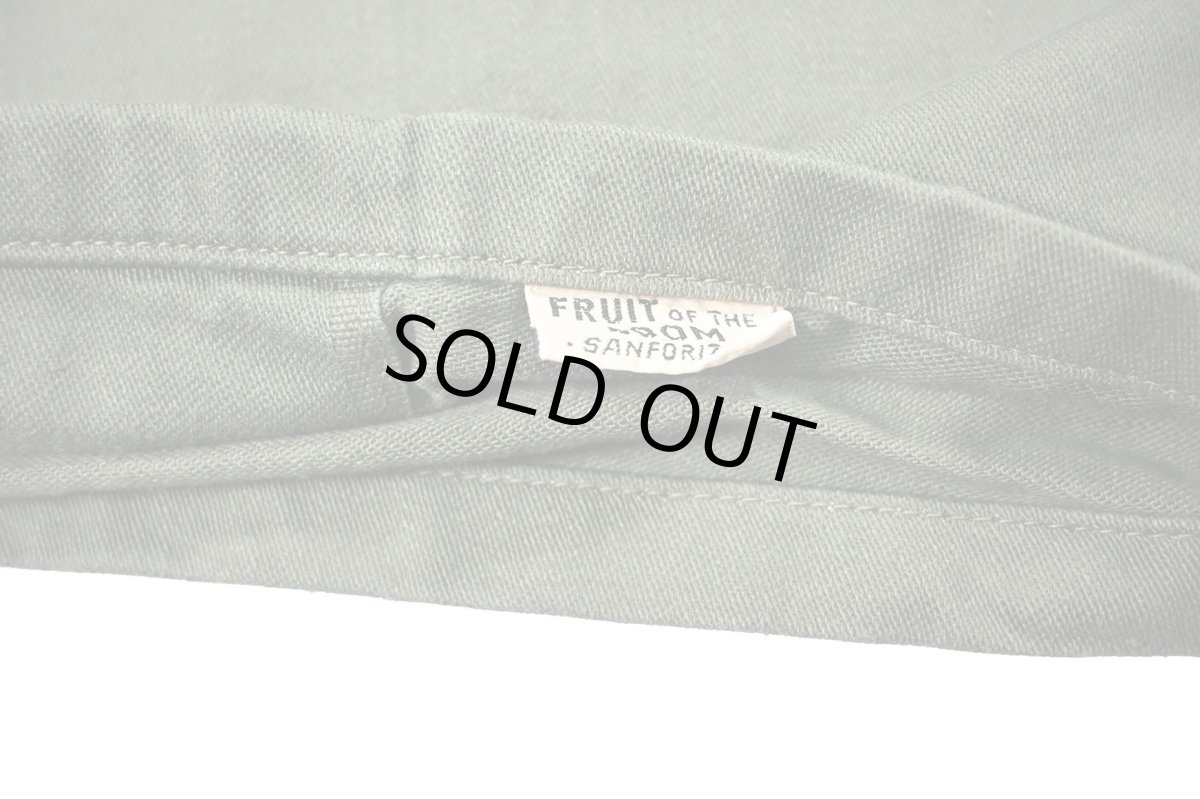 画像5: Used Fruit of the Loom Us Military Cotton Sateen OG 107 Utility Shirt (5)