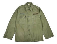 画像1: Used Us Military Cotton Sateen OG 107 Utility Shirt (1)