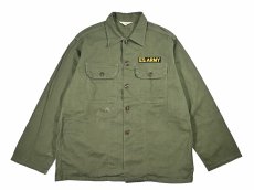 画像1: Used Fruit of the Loom Us Military Cotton Sateen OG 107 Utility Shirt (1)