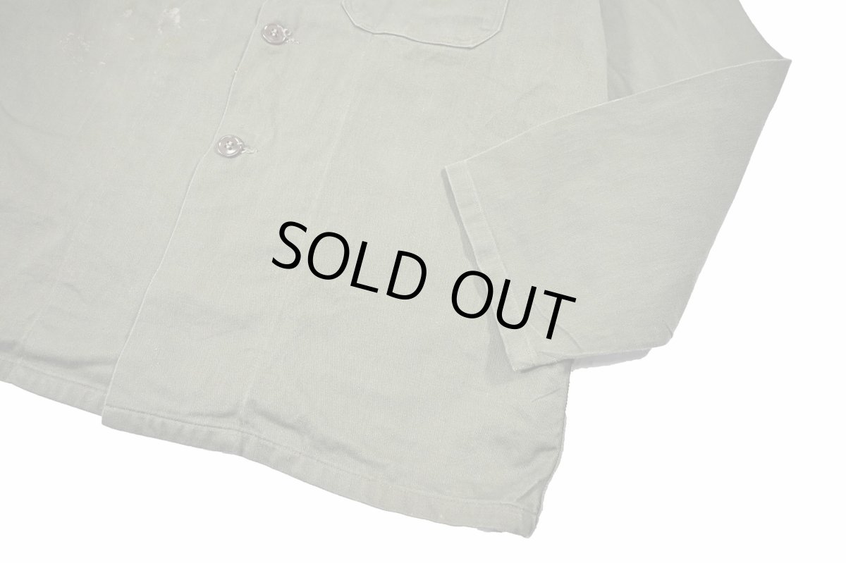 画像3: Used Fruit of the Loom Us Military Cotton Sateen OG 107 Utility Shirt (3)