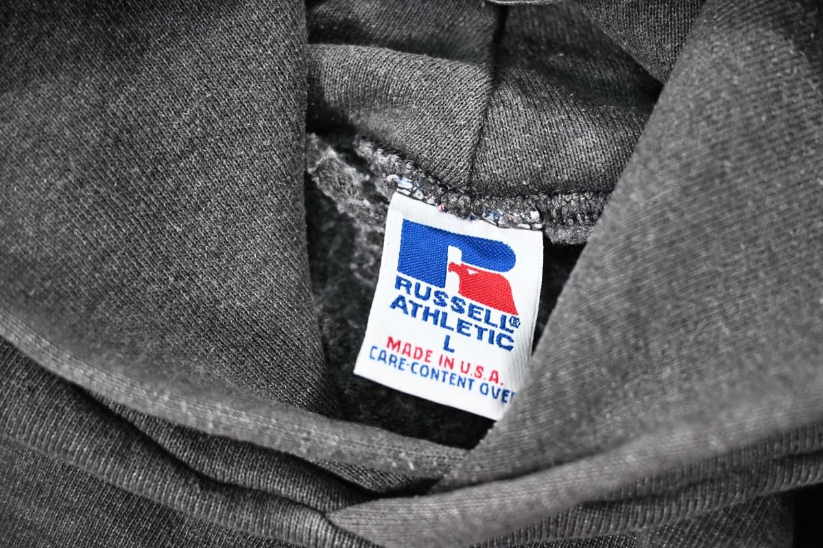 画像4: Used Russell Athletic Blank Sweat Hoodie Charcoal made in USA (4)