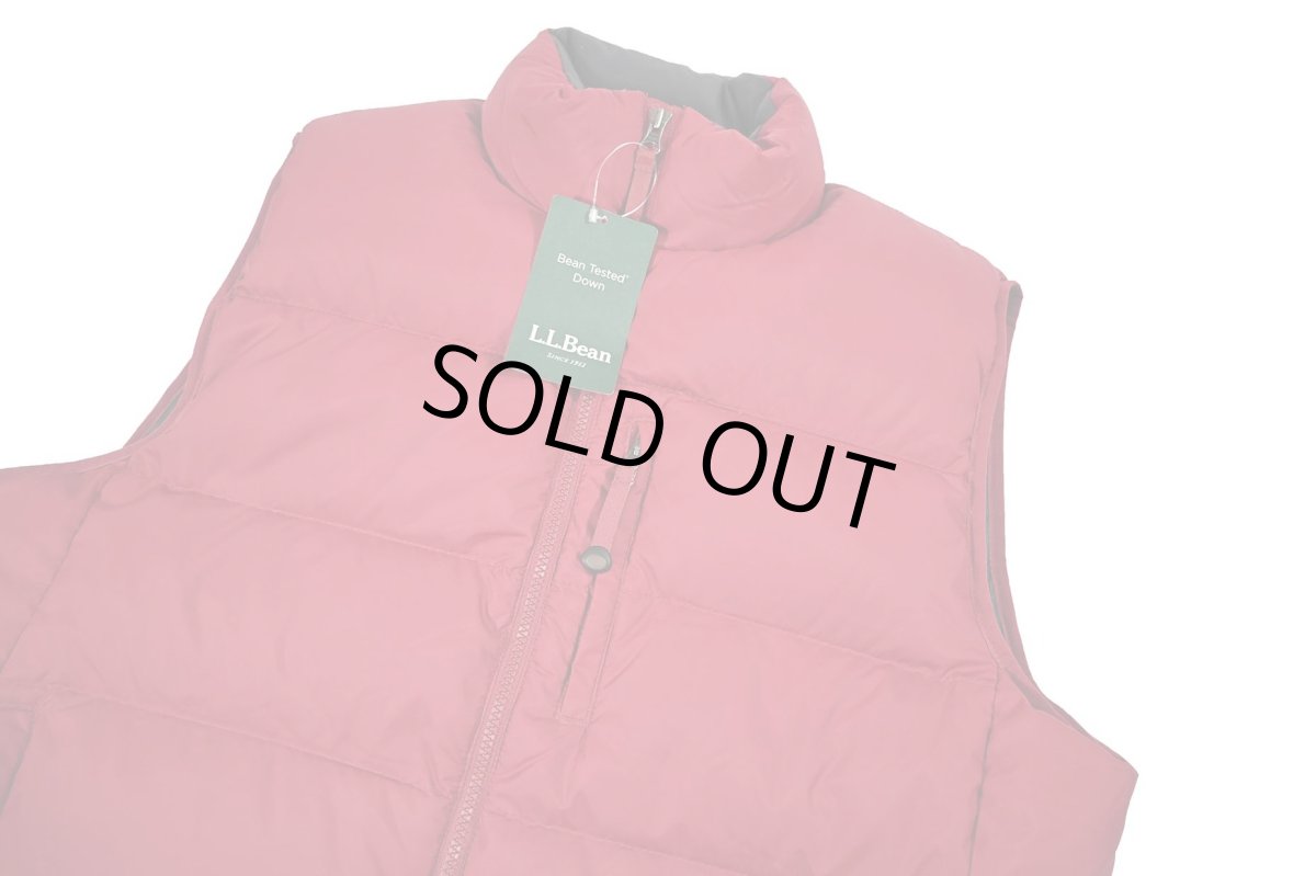 画像2: Deadstock L.L Bean Goose Down Vest Burgundy (2)
