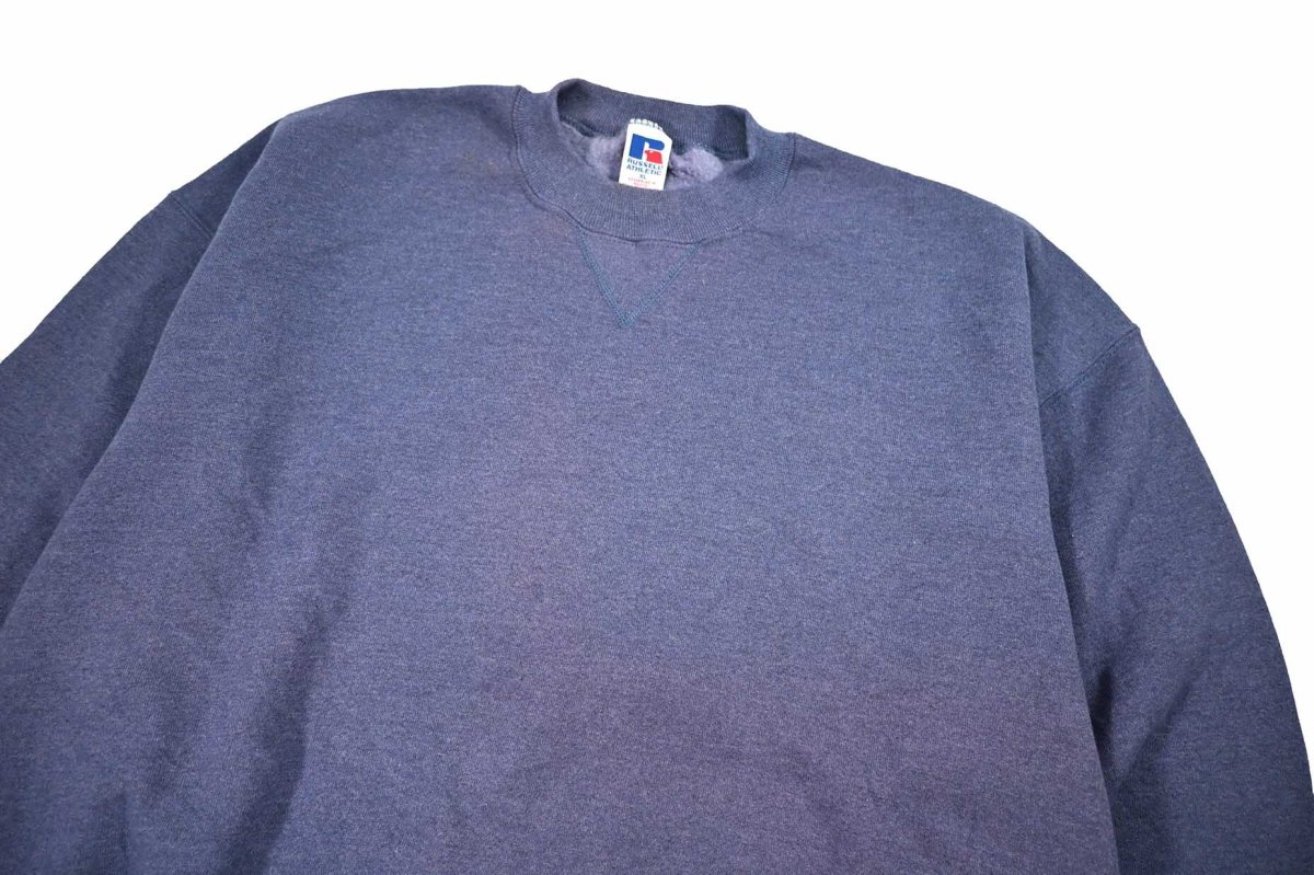 画像2: Deadstock Russell Athletic Blank Sweat Shirt Navy (2)